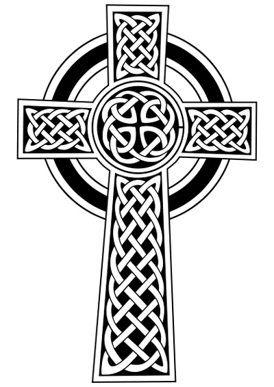 The circle around this cross symbolizes eternal life